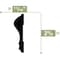 Ekena Millwork LWM390 - 2 5/8"H x 3/4"P x 96"L Chair Rail Moulding, PVC LWM390X96SWPV - alternate 2
